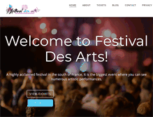 Tablet Screenshot of festivaldesarts.org